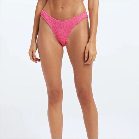 Good American NWT Always Fits One Shoulder Bikini in Bright Pink Size S/M - Picture 6 of 9